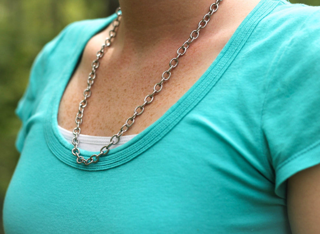 Any Length Stainless Steel 7mm Chain - 316L - Top Shelf - By the Foot or Finished - Large Oval Cable - Made in the USA