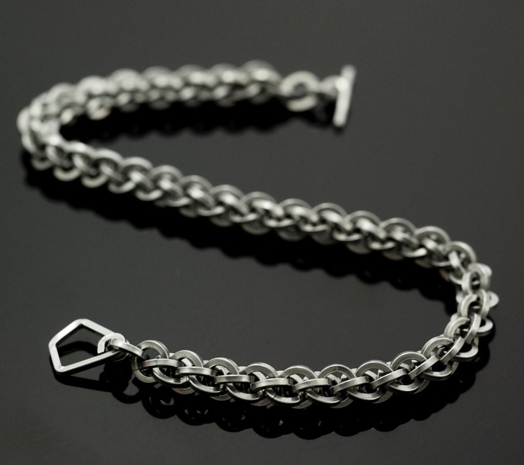 Square Aluminum Jens Pind Bracelet Kit - Intermediate Chainmaille Jewelry Creating