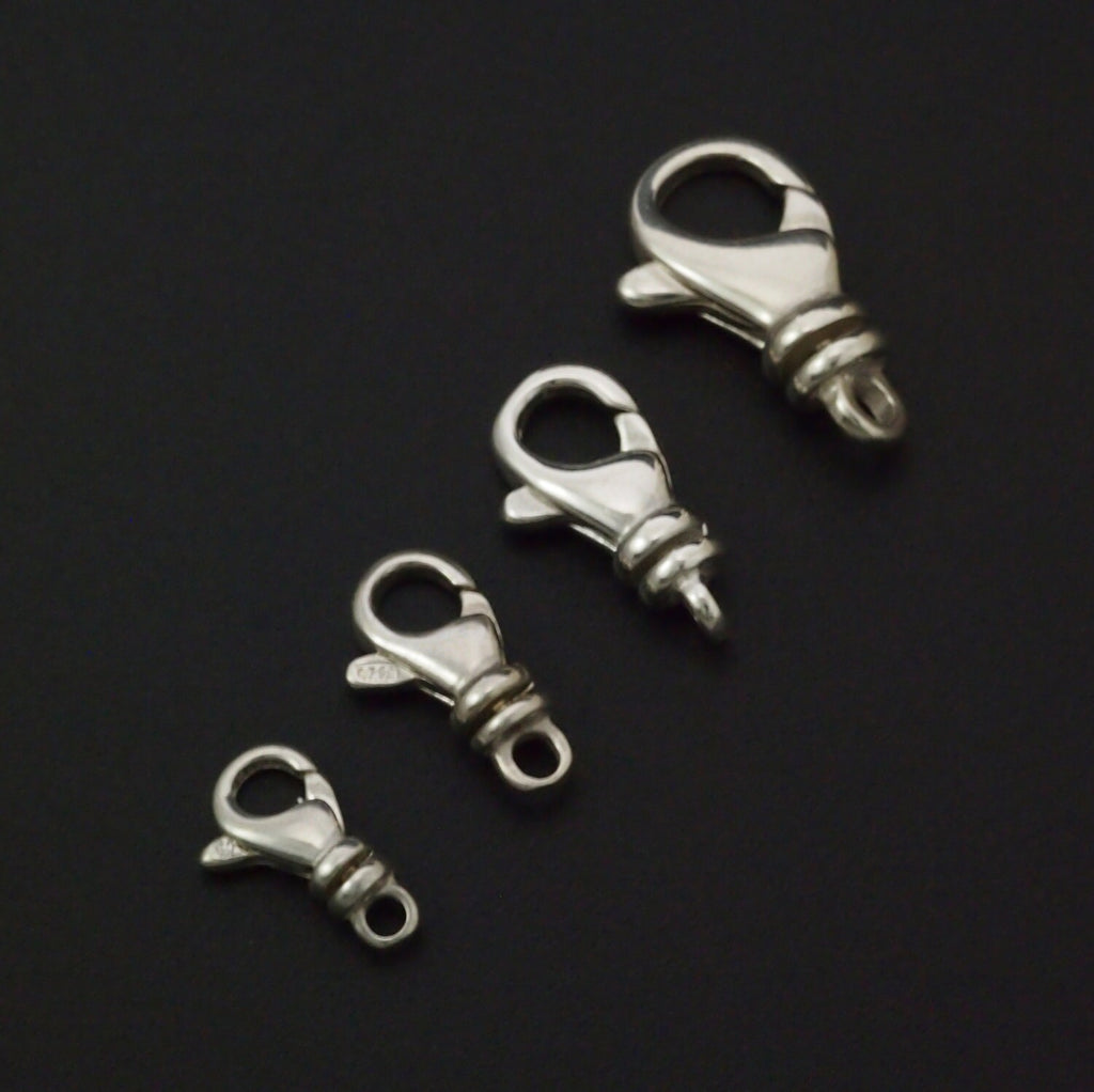 1 Sterling Silver Swivel Lobster Clasp - 11mm, 12mm, 14mm, 16mm, 19mm - Shiny, Antique or Black - Best Commercially Made - 100% Guarantee