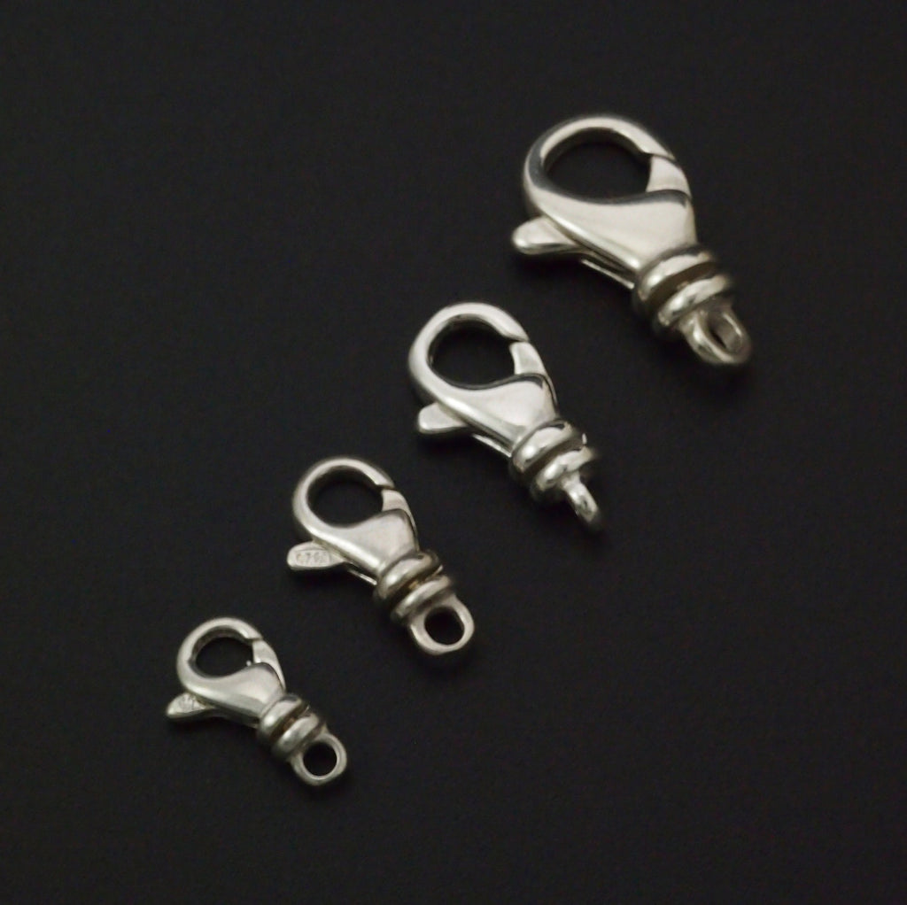1 Sterling Silver Swivel Lobster Clasp - 11mm, 12mm, 14mm, 16mm, 19mm - Shiny, Antique or Black - Best Commercially Made - 100% Guarantee