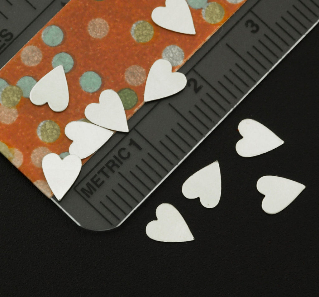 10 Small Sterling Silver Heart Blanks - Perfect for Stamping - 100% Guarantee