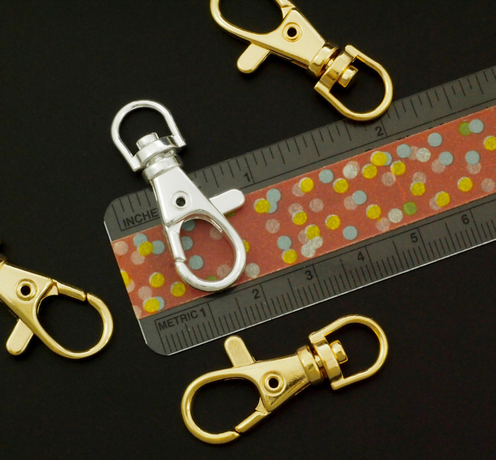 4 Extra Large Swivel Lobster Clasps - 31mm X 13mm - Silver Plated or Gold Plated - 100% Guarantee