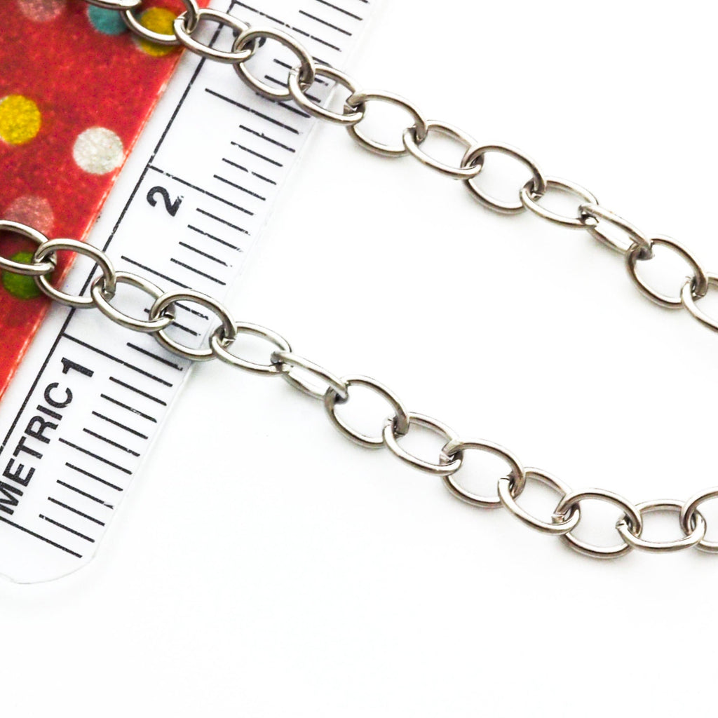 3.3mm Stainless Steel Cable Chain - By the Foot or Finished - Made in the USA - 100% Guarantee Chain