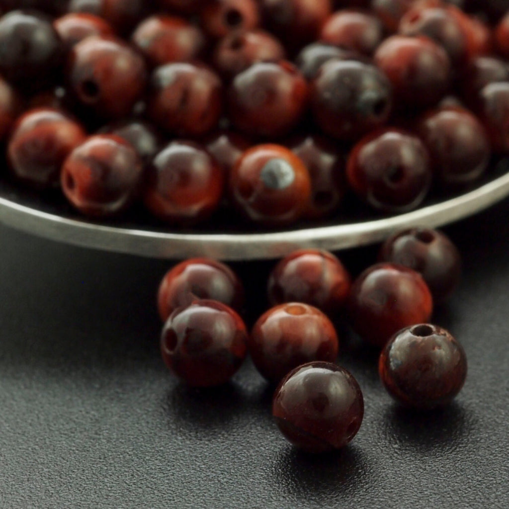 Round Red Tigereye Beads Grade A - 4mm, 8mm, 10mm