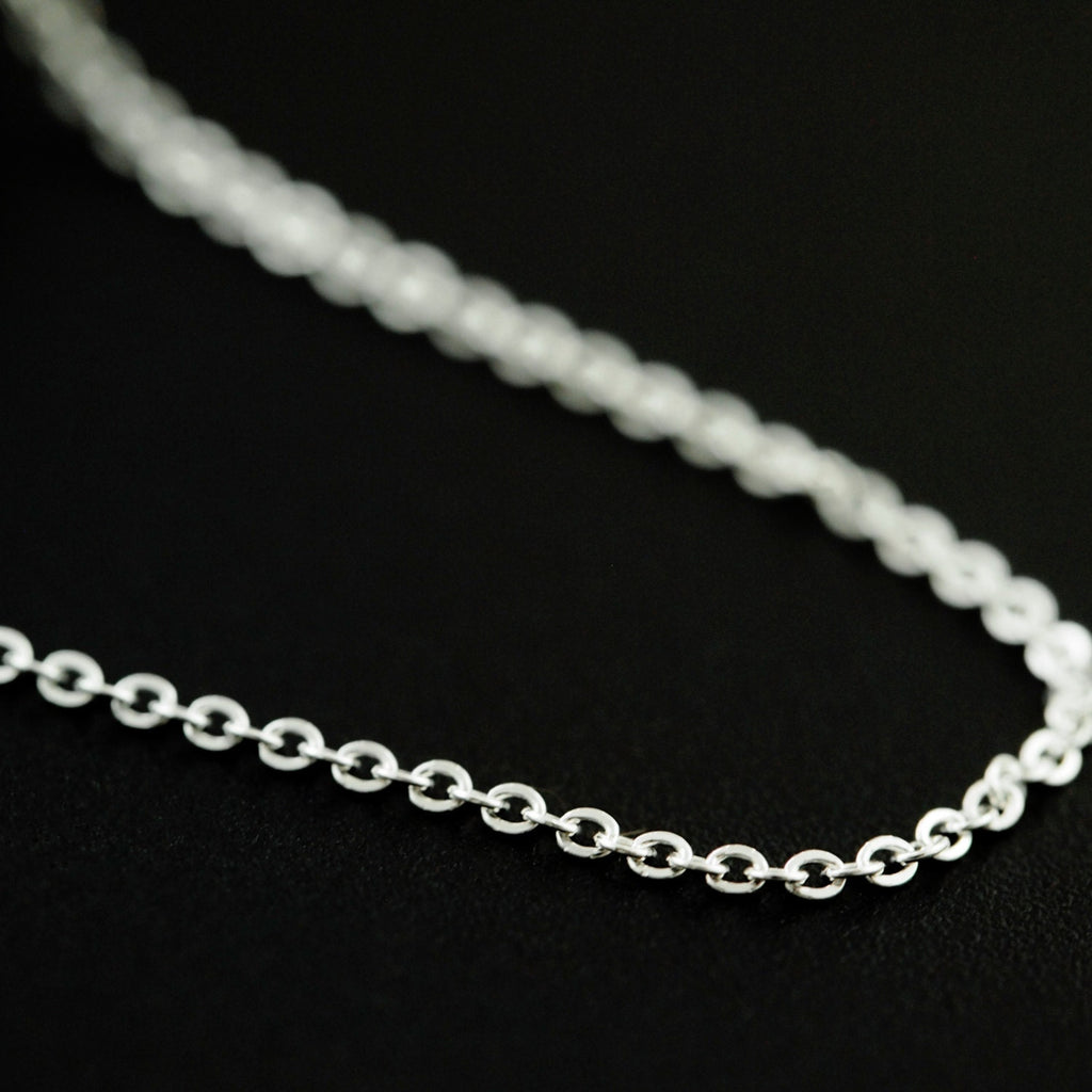Sterling Silver 1.1mm Flat Cable Chain - Finished or By the Foot - Made in the USA