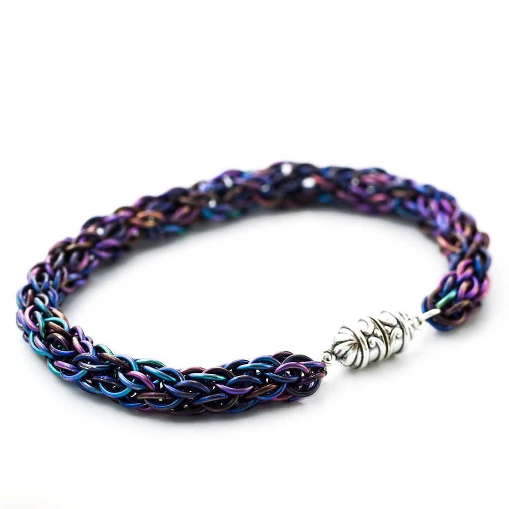Sterling Silver Magnetic Scroll Clasp - 21mm X 8mm