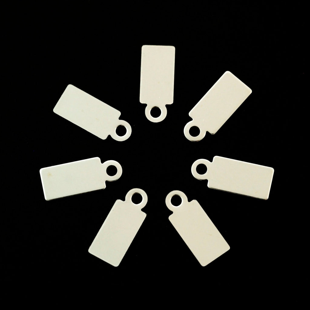 7 Argentium Sterling Silver Tag Stamping Blanks - 14mm X 6mm - 100% Guarantee