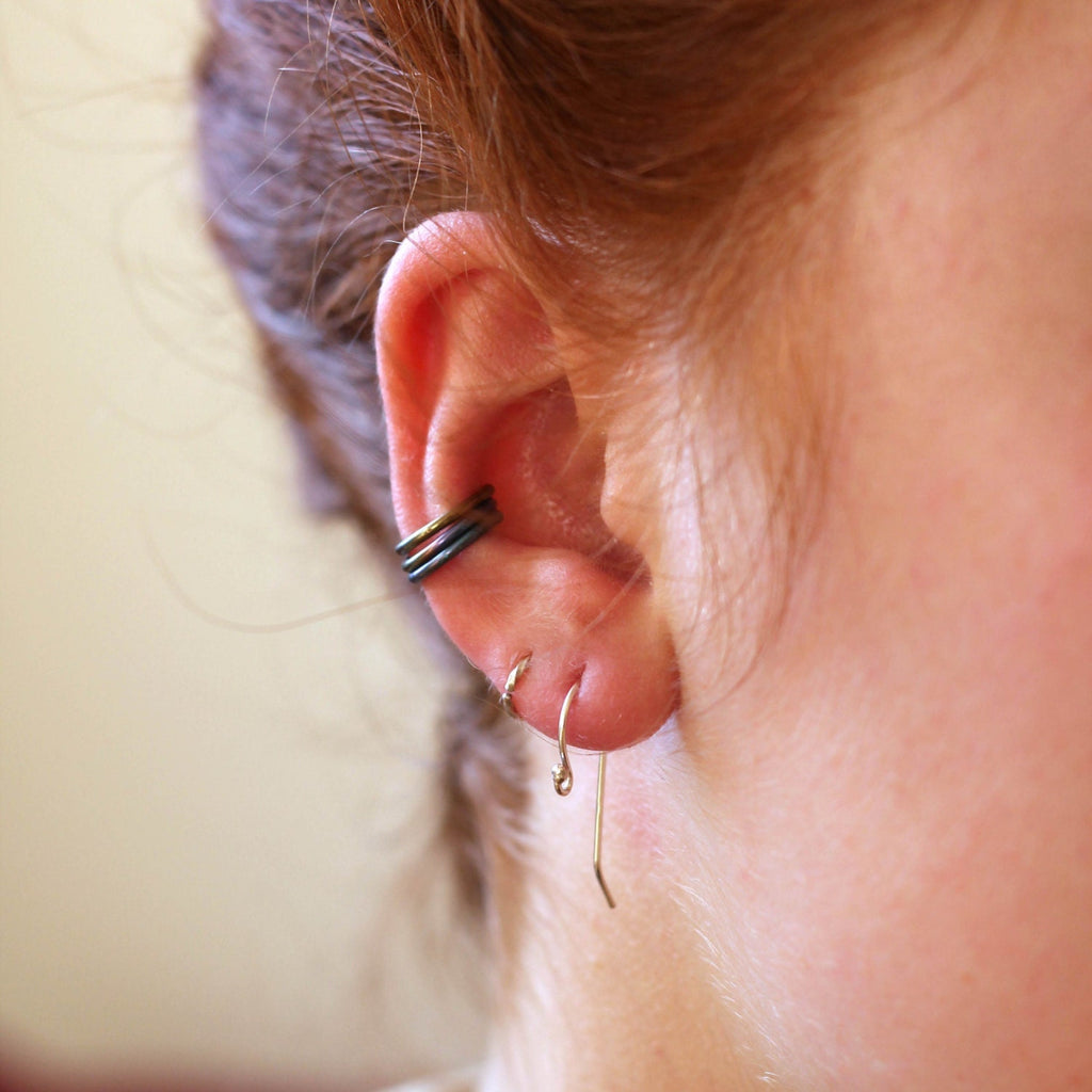 Ear Wires 3 Pairs Sterling Silver, Antique Sterling Silver or Black Sterling Silver - Simple Style With 1.5mm Ball