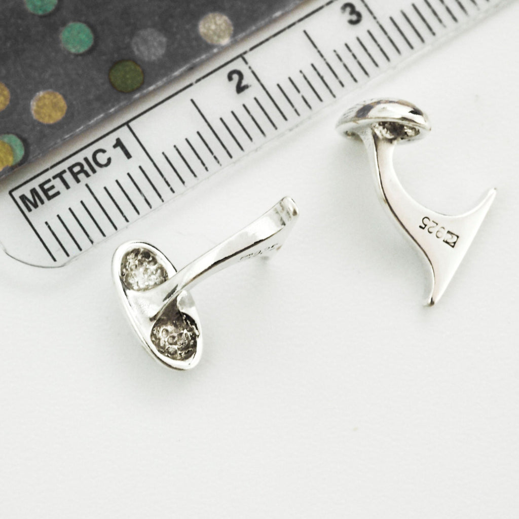 1 Pair Solid Sterling Silver Cuff Link Bases - Made in the USA