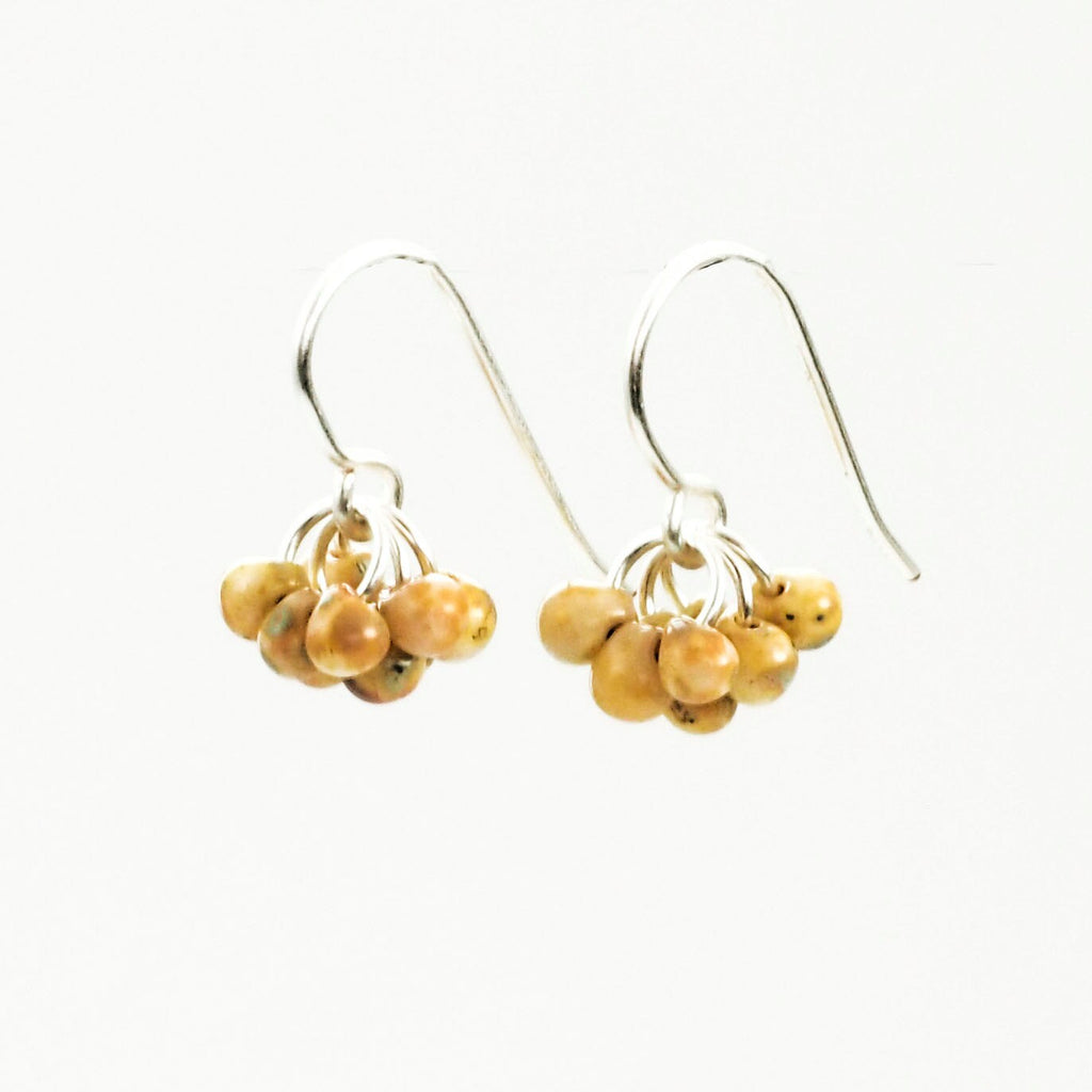 Sterling Silver Berry Berry Earrings - Ready Made or Kit - You Pick Bead Color - Super Fast and Easy