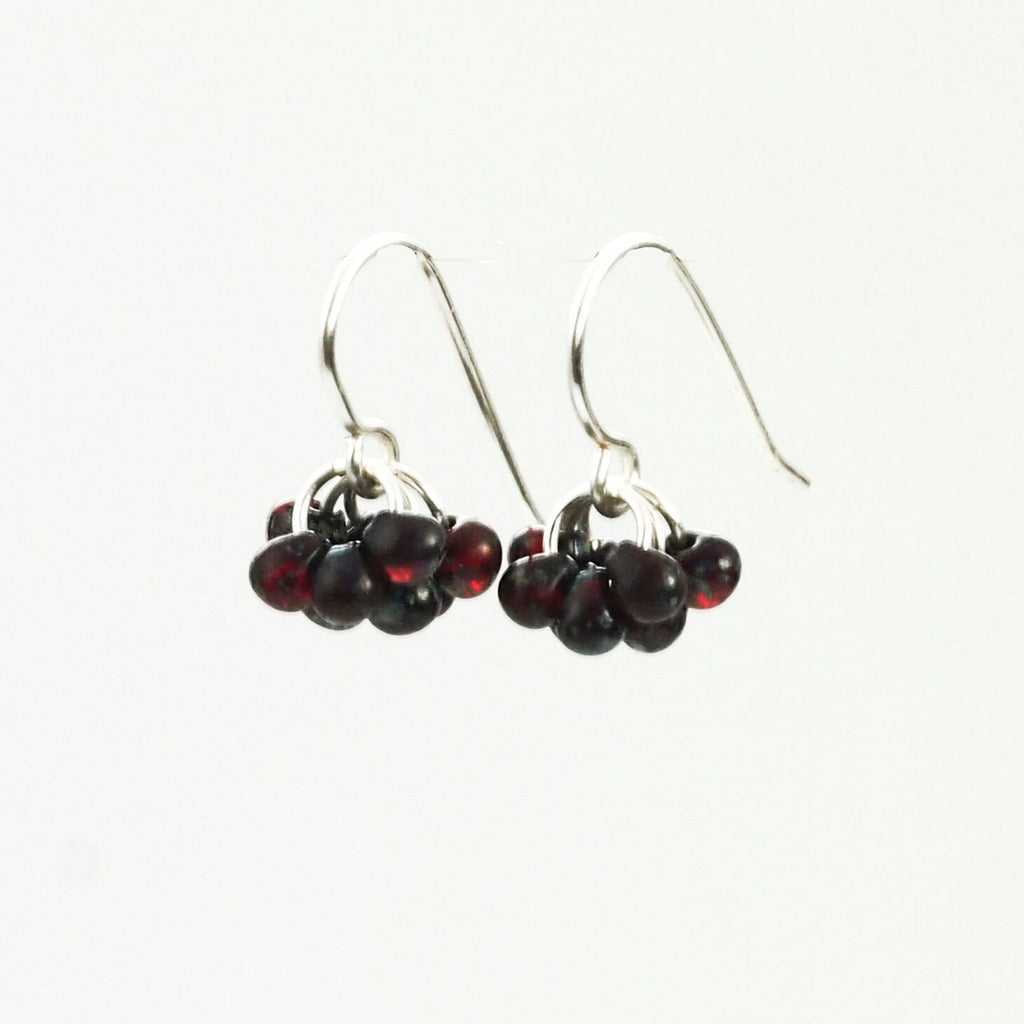 Sterling Silver Berry Berry Earrings - Ready Made or Kit - You Pick Bead Color - Super Fast and Easy