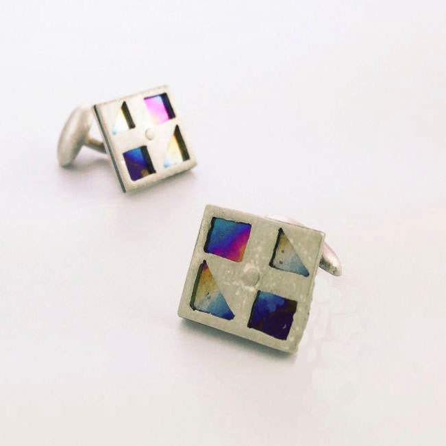 1 Pair Solid Sterling Silver Cuff Link Bases - Made in the USA