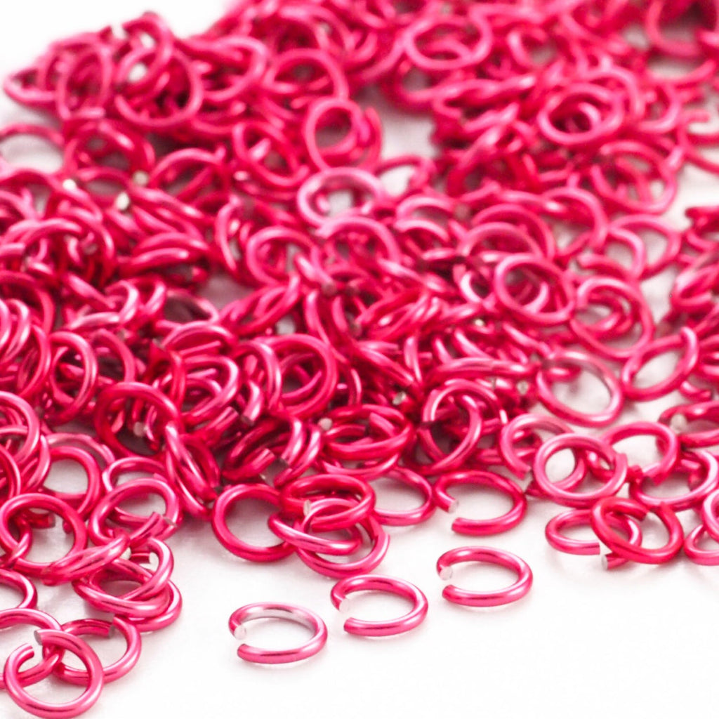 100 - 20 gauge Anodized Aluminum Jump Rings - 4.4mm ID - 6mm OD - 5/32 inch