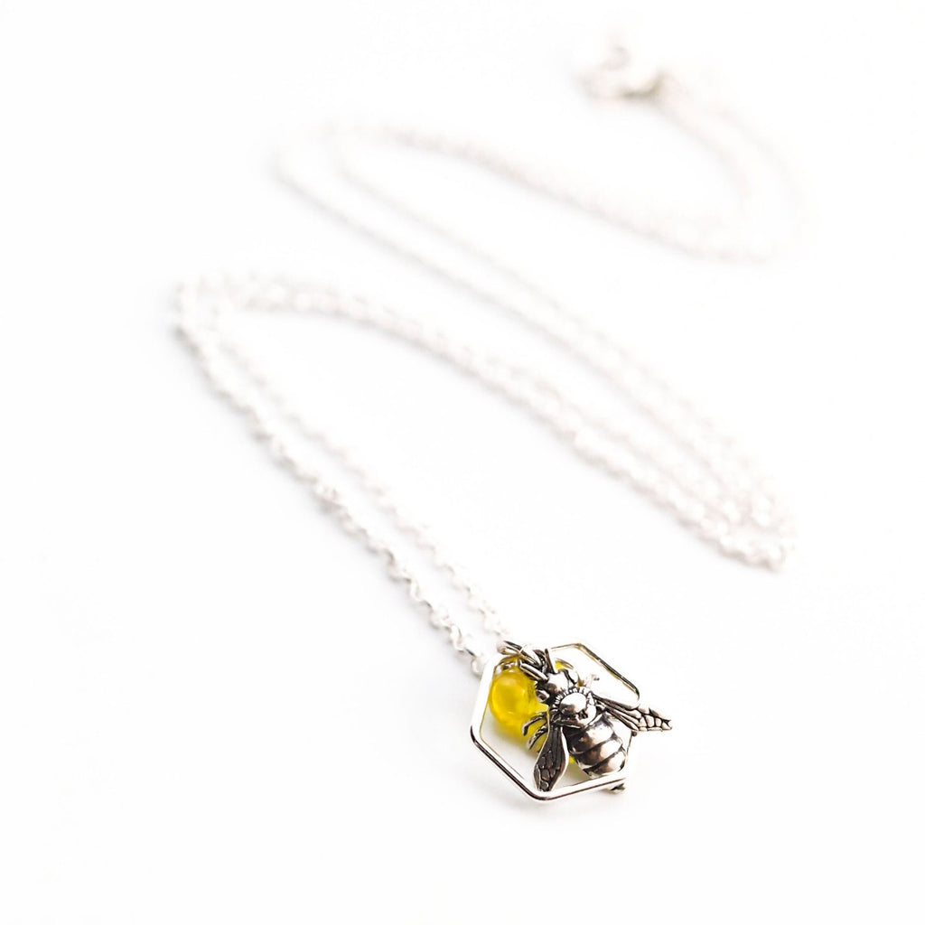 Be My Honey Bee Too Sterling Silver Necklace