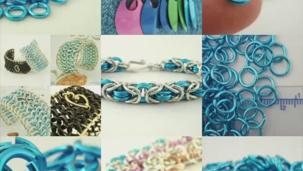Aluminum Jump Rings 14 gauge 10mm OD Economical - Red, Blue, Pink, Gold, Silver, Green, Black, Purple, Copper