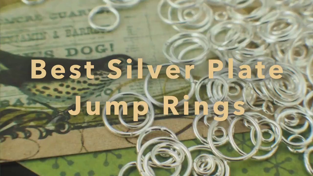 100 Fancy Silver Plate Jump Rings - 20, 18, 16, 14 gauge - You Pick OD - Best Commercially Made - 100% Guarantee