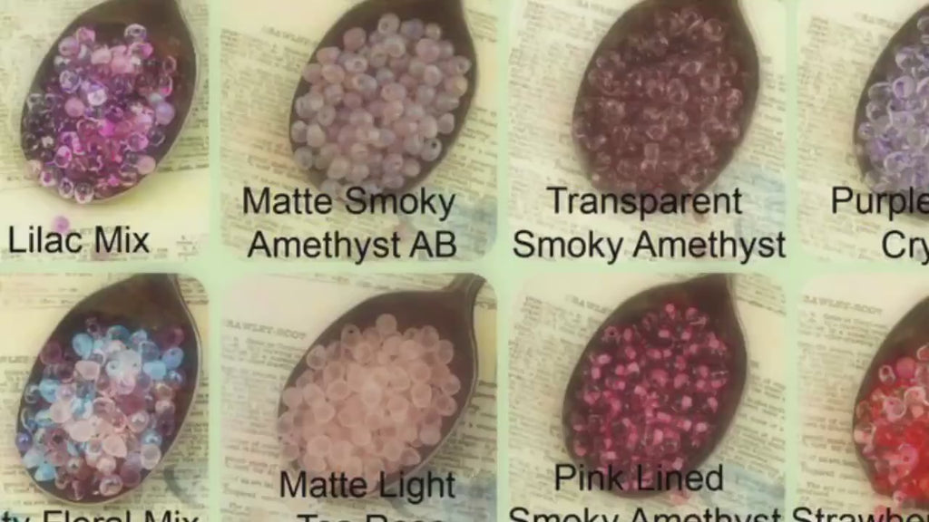 Pinks and Purples Miyuki Glass Drop Bead Mix or Any Color in Mix