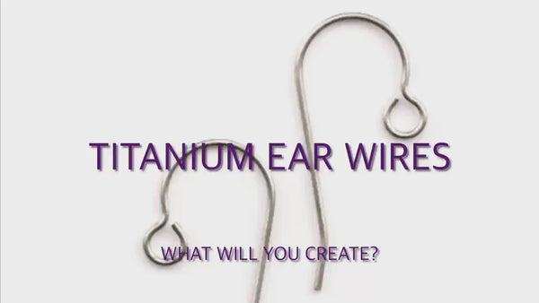 Titanium Ear Wires - 10 Pairs with Outside Loop - Made in the USA