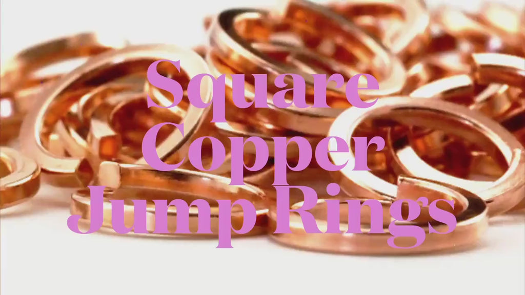 Deluxe Sample Pack 100 Solid Copper Jump Rings - Fancy, Square and Round - Great Selection of Sizes and Gauges