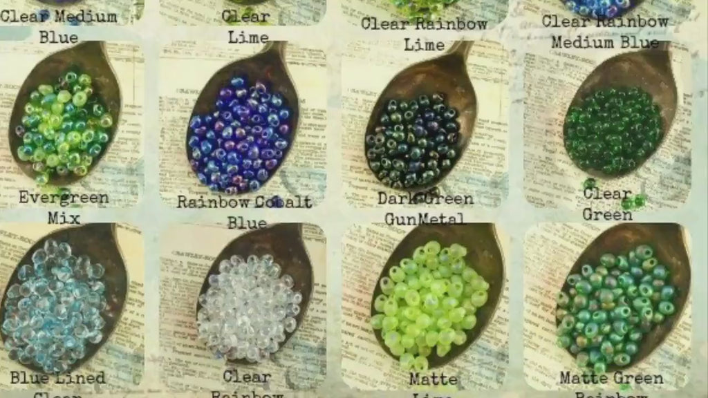 Miyuki Caribbean Drop Bead Mix - Blues, Whites, and Clears - 100% Guarantee