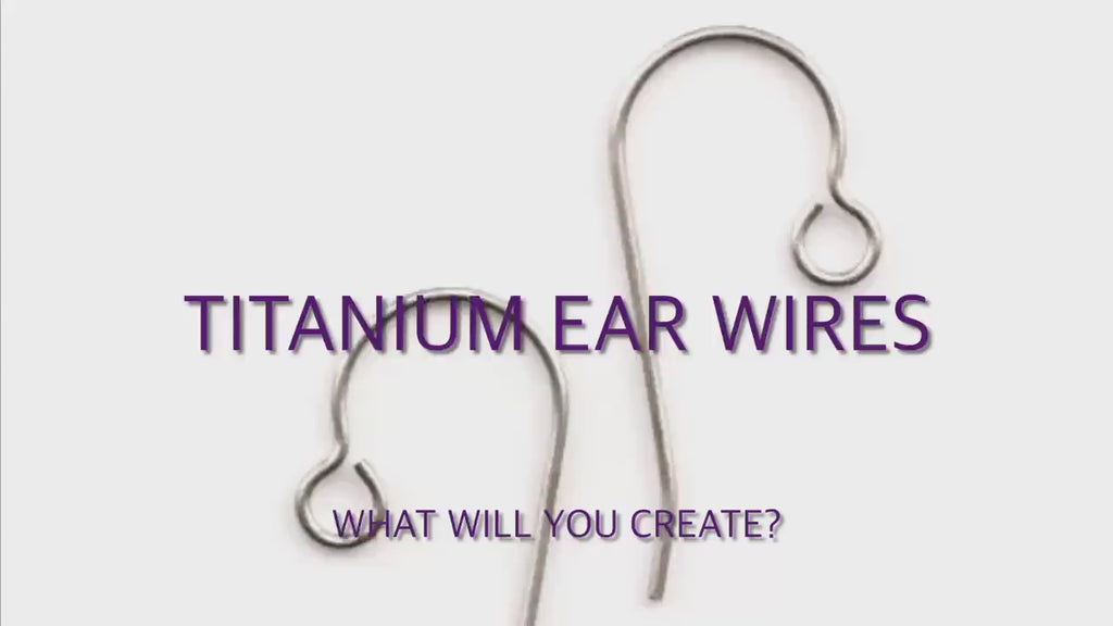 Anodized Titanium Ear Wires with Outside Loop - Made in the USA