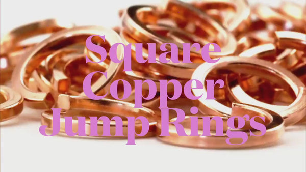Jump Rings 50 Oxidized Antique Square Solid Copper Handmade in Your Choice of Gauge 12, 14, 16, 18, 20, 21 or 22 Gauge - You Pick Diameter