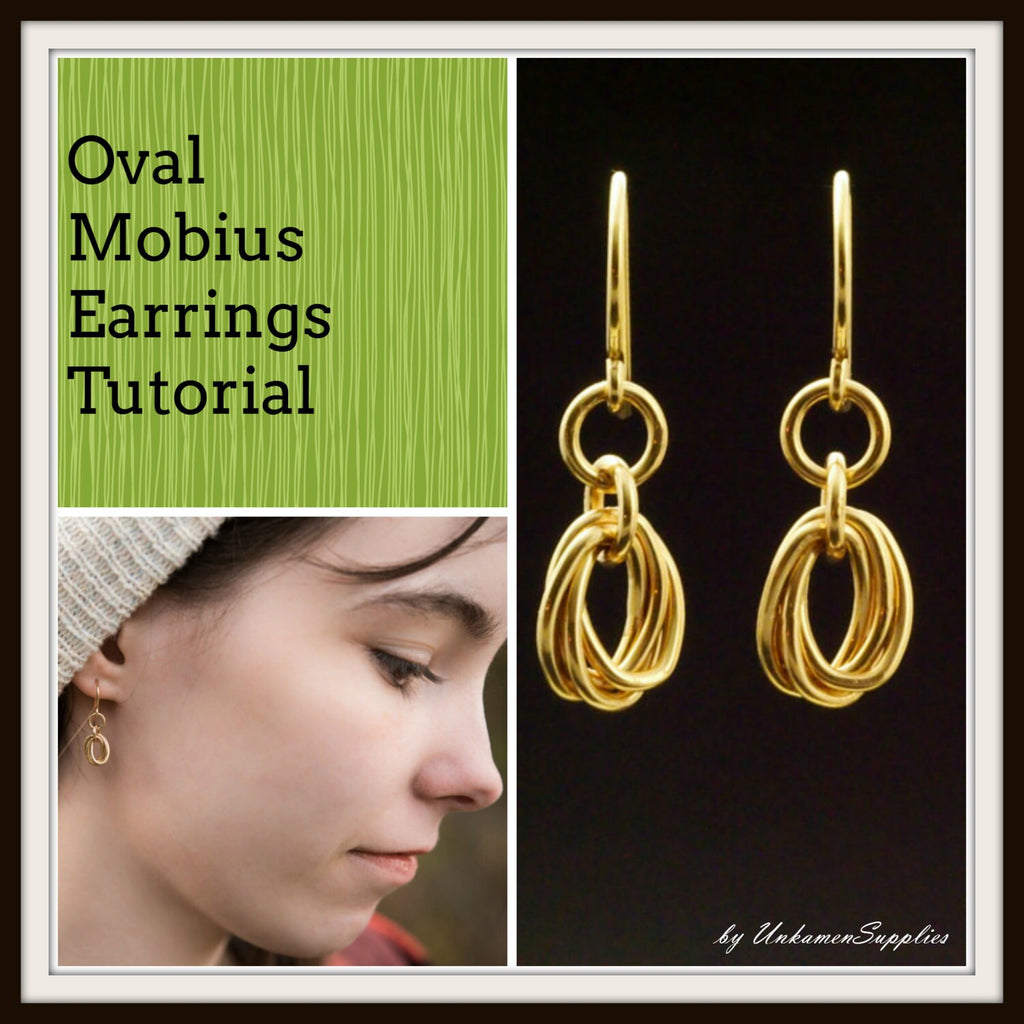 PDF Oval Mobius Earring Tutorial - Chainmaille Jewelry