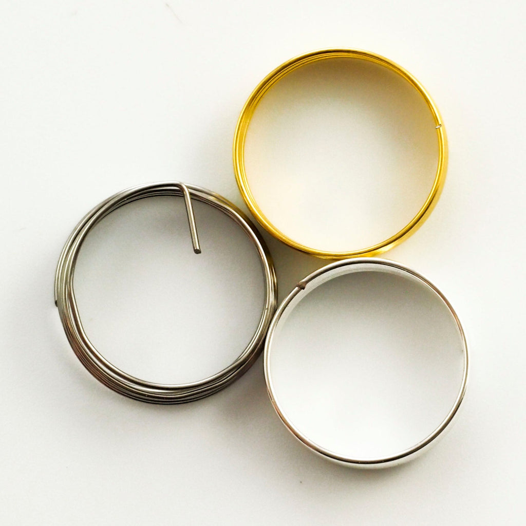 Best Ring Memory Wire - Stainless Steel, Silver Plate or Gold, Hematite Color - 100% Guarantee