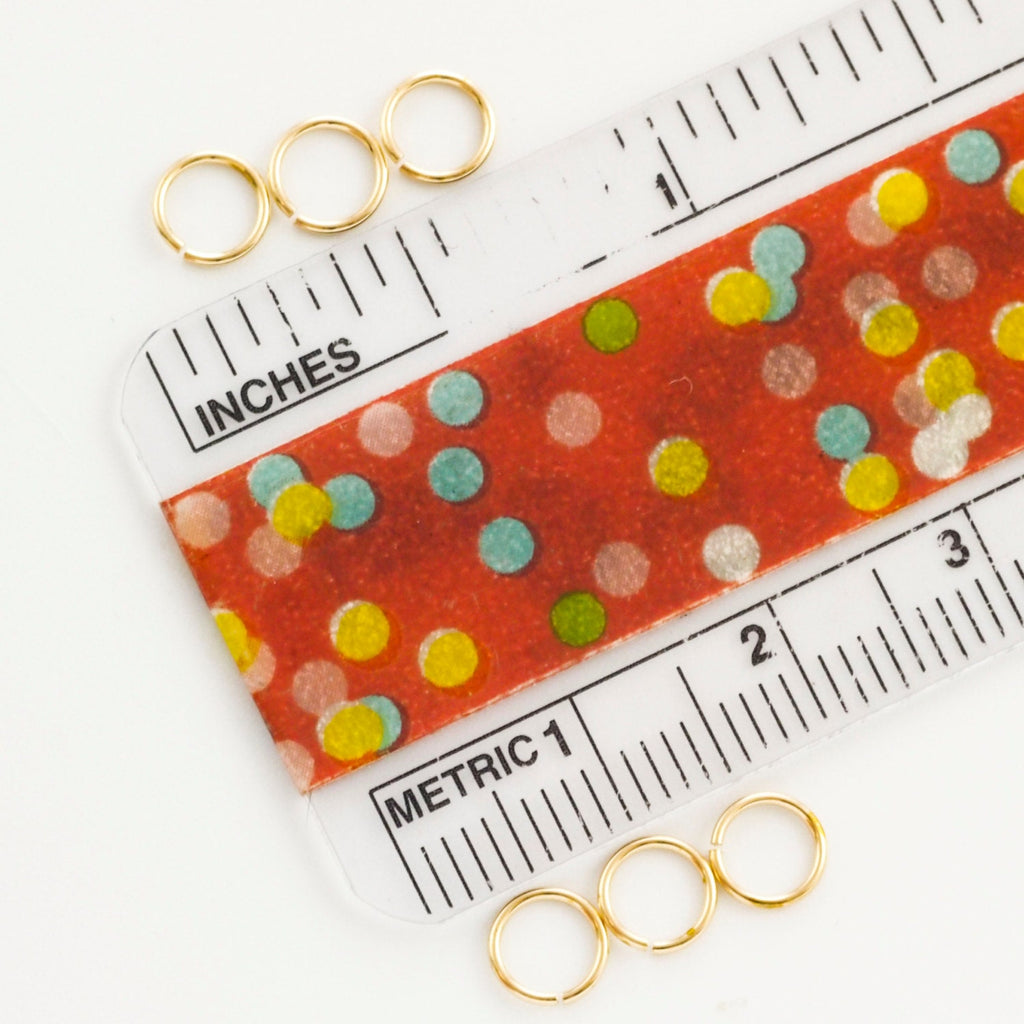 100 - Jewelers Brass Jump Rings - 14, 16, 18, 20, 22 Gauge - Rich Gold Tone