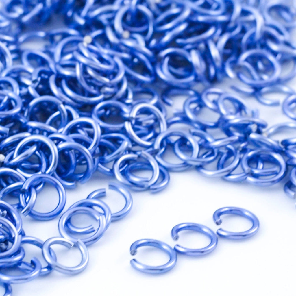 100 Anodized Aluminum Jump Rings 16 gauge 5mm ID - 7.3mm OD 3/16" ID