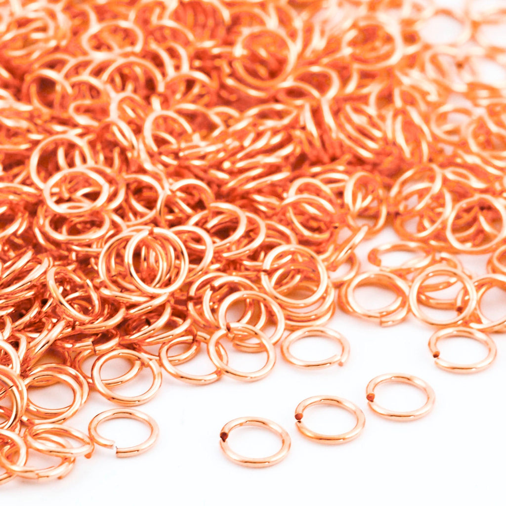 100 - 16 gauge Half Hard Copper Jump Rings - 6.7mm ID - 9mm OD - 1/4"