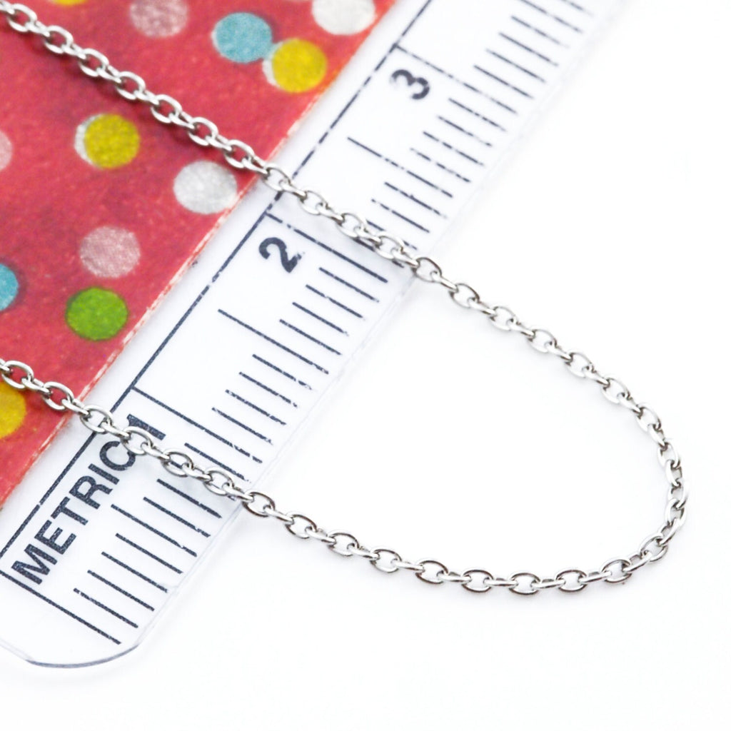 Any Length Stainless Steel Cable Chain 1.5mm - Custom Finished or By the Foot Bulk