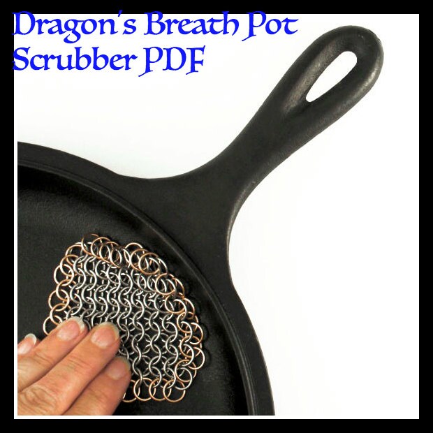 Dragon's Breath Pot Scrubber Chainmaille Tutorial PDF