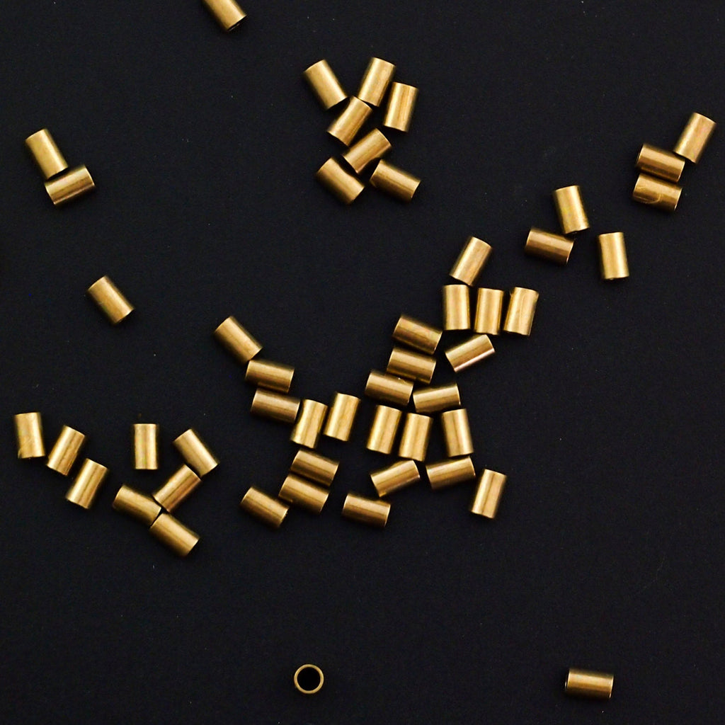 100 - Crimp Tubes - Antique Gold or Gunmetal 3mm X 2mm - Best Commercially Made - 100% Guarantee