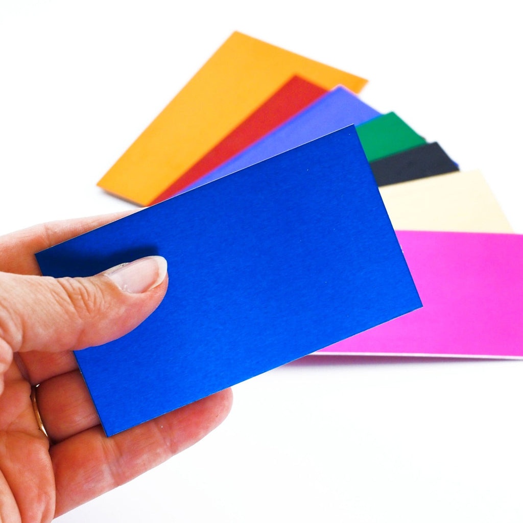 5 Aluminum Stamping Blanks, Business Cards, Discs, Tags - 2 inches X 3 1/2 inches - You Pick Color - Economical, Lightweight