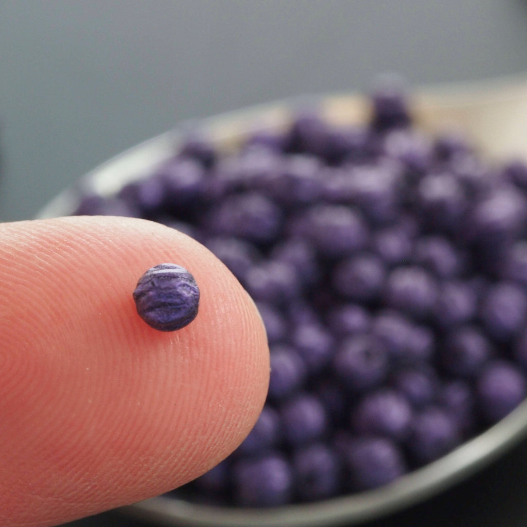 50 - 3mm Metallic Suede Purple Micro Melon Czech Bead - 100% Guaranteed