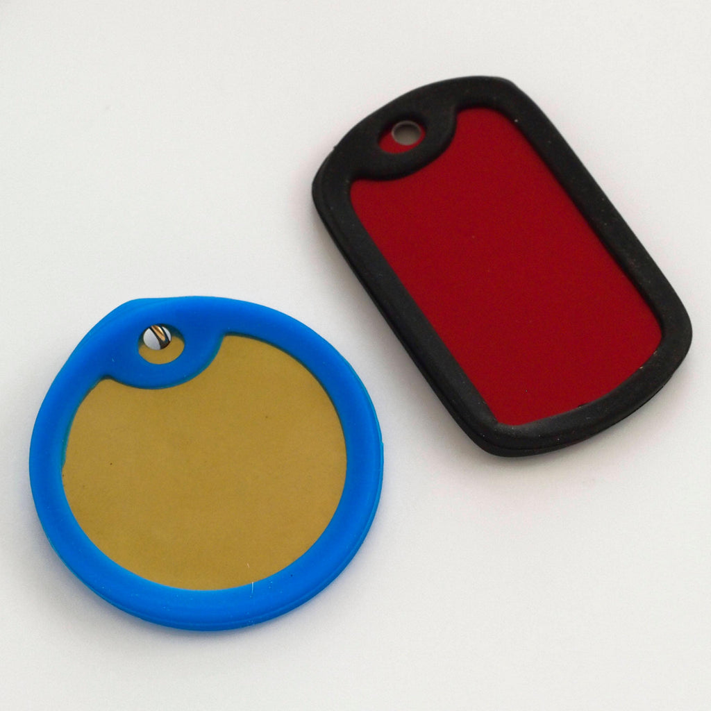 3 Premium Silicone Rubber Tag Silencers - Perfect for Dog Tags and 38mm Discs - Red, Black, Blue, Pink, Yellow or Green