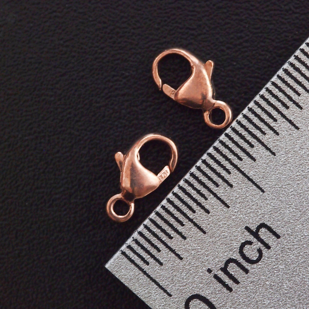 1 14kt Rose Gold Filled Lobster Clasp - Teardrop in 9mm, 11mm, 13mm - 100% Guarantee