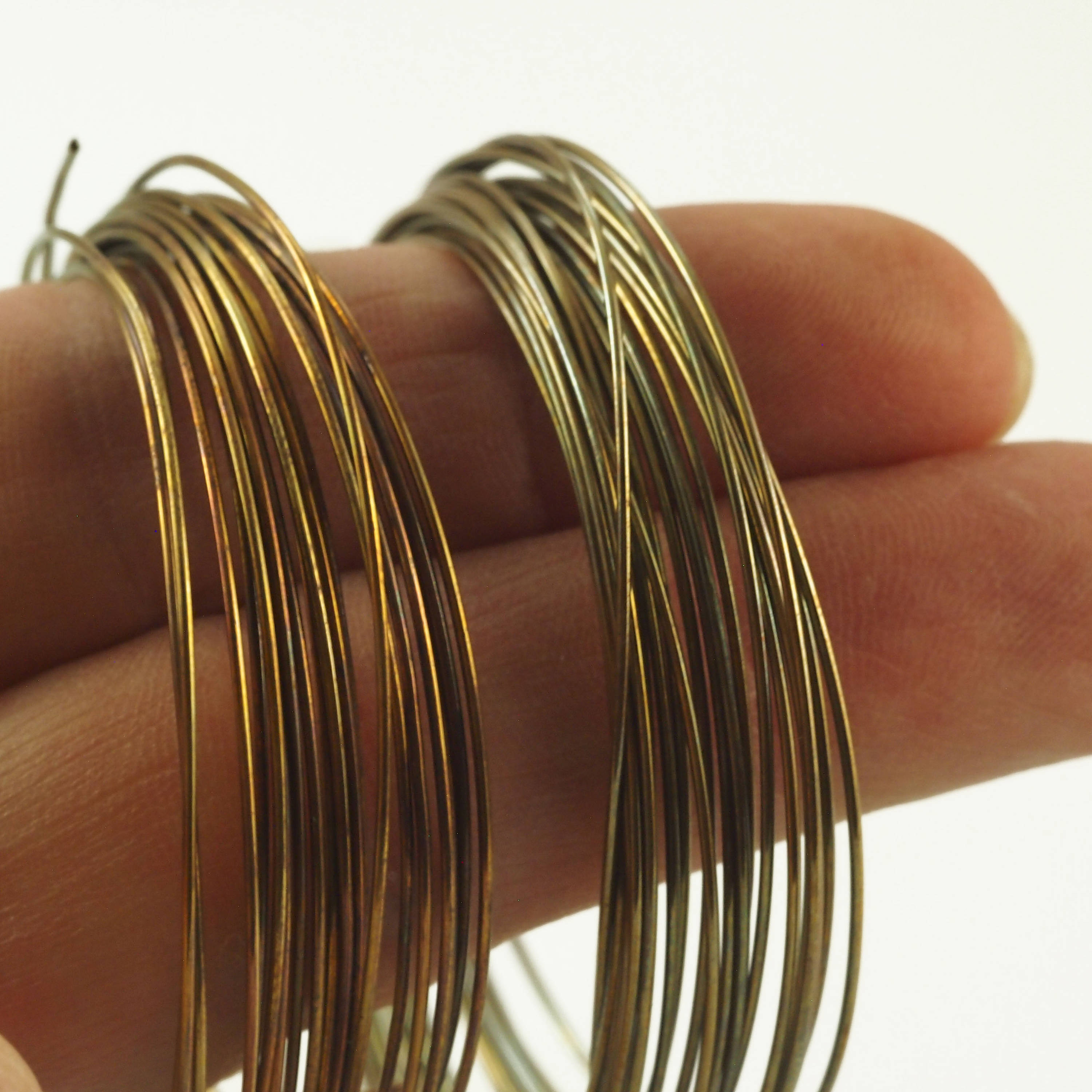 Oxidized Brass Wire - Hand Finished - You Pick Gauge 12, 14, 16