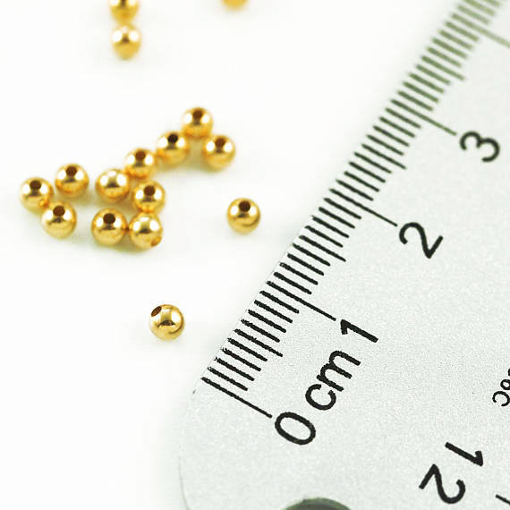 14kt Gold Filled Smooth Round Beads - You Pick Size 2.5mm, 3mm, 4mm, 5mm, 6mm, 7mm, 8mm, 10mm