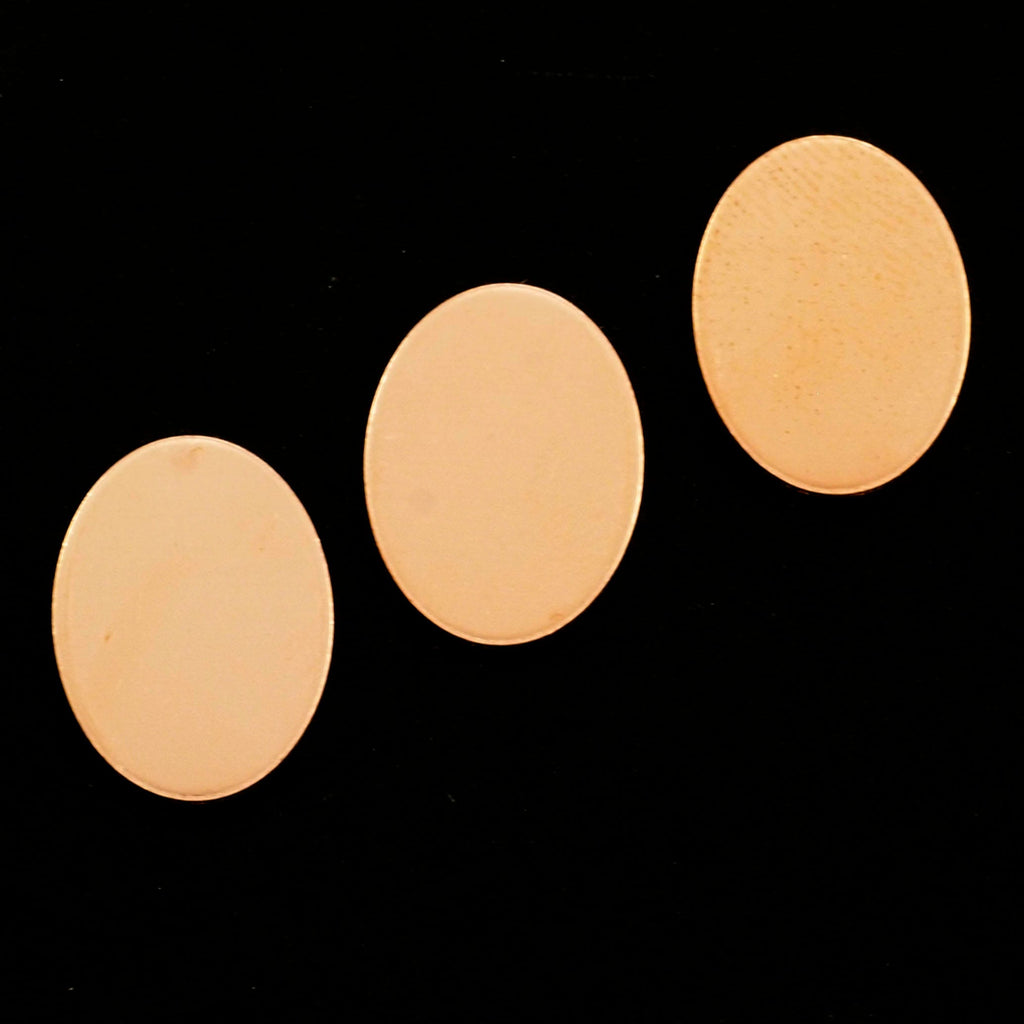 6 - Oval Jewelry Grade Copper Blanks - 3 Great Sizes - Stamping Discs and Jump Rings - 18 gauge - Extra Sturdy