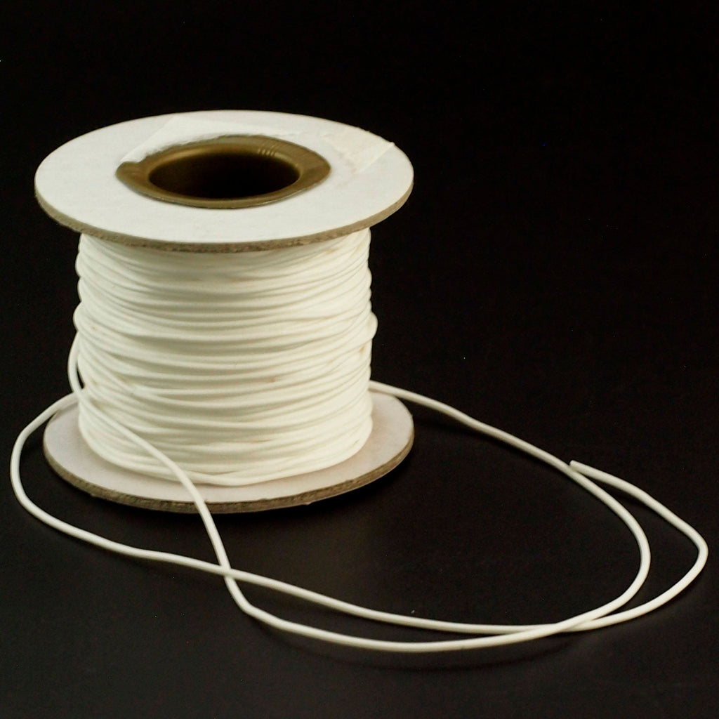 1mm Synthetic Rubber White Cord - By The Yard