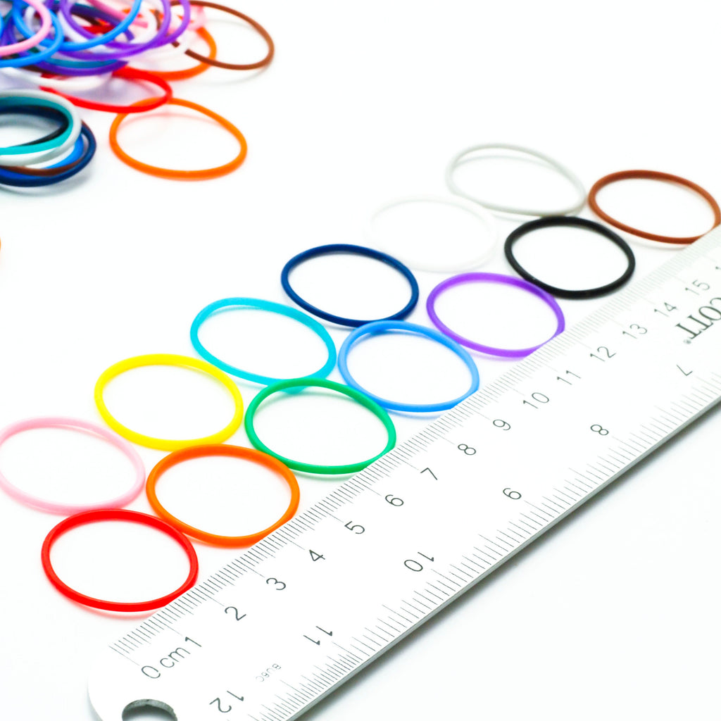 25 - 25mm OD Silicone Rubber Jump Rings You Pick Color - 18 Wonderful Colors including Neon