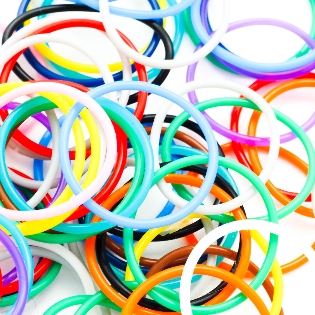 25 - 25mm OD Silicone Rubber Jump Rings You Pick Color - 18 Wonderful Colors including Neon