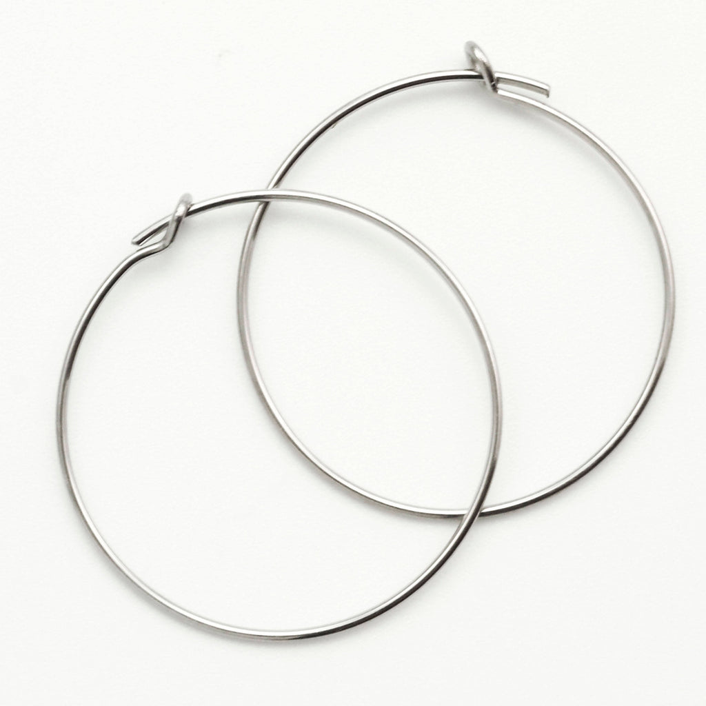 5 Pairs Surgical Steel Beading Hoops - Economical 21 gauge - 100% Guarantee