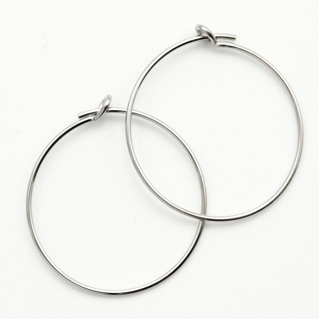 5 Pairs Surgical Steel Beading Hoops - Economical 21 gauge - 100% Guarantee