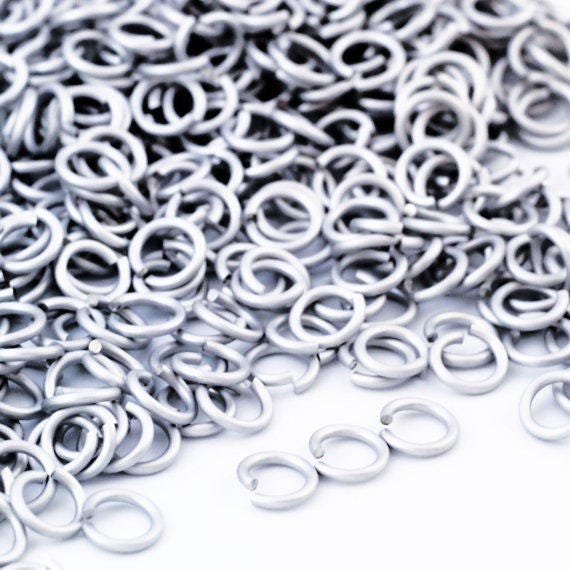 100 Anodized Aluminum Jump Rings 16 gauge 5mm ID - 7.3mm OD 3/16" ID