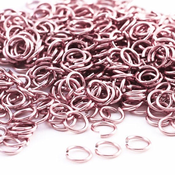 100 Anodized Aluminum Jump Rings 16 gauge 5mm ID - 7.3mm OD 3/16" ID