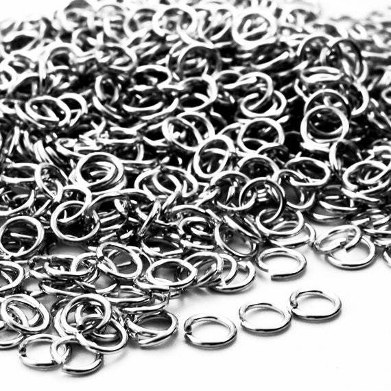 100 Anodized Aluminum Jump Rings 16 gauge 5mm ID - 7.3mm OD 3/16" ID