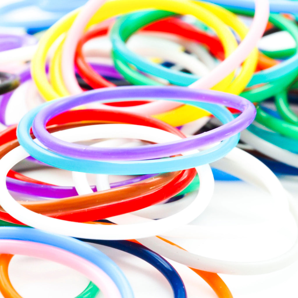 25 - 25mm OD Silicone Rubber Jump Rings You Pick Color - 18 Wonderful Colors including Neon